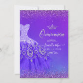 Quinceanera Ultra Violet Ombre Glitter Gown Kaart (Voorkant)
