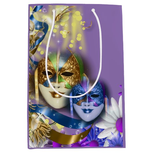Quinceanera Venetiaanse maskers van de maskerade Medium Cadeauzakje (Voorkant)