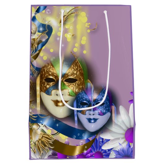 Quinceanera Venetiaanse maskers van de maskerade Medium Cadeauzakje (Achterkant)