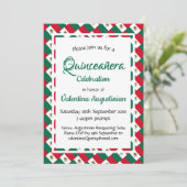 Quinceañera Verjaardag Mexico Gepersonaliseerd Kaart (Staand voorkant)