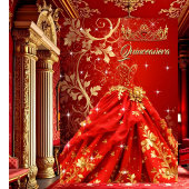 Quinceanera Verjaardagsfeest Exotisch Rood Goud Ju Kaart