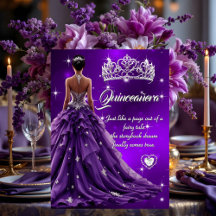Quinceanera Verjaardagsfeest Paarse Jurk Tiara
