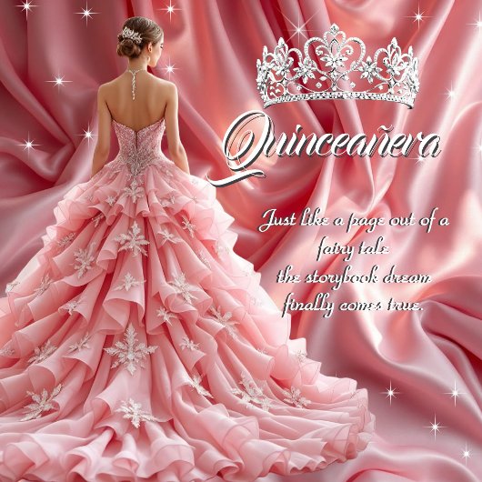  Quinceanera Verjaardagsfeest Roze Tiara Kaart