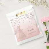 Quinceanera verjaardagsfeestje roos goud roze bedankzakje (Gezegeld)