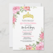 Quinceañera Verjaardagsuitnodiging Sjabloon Kaart (Voorkant)