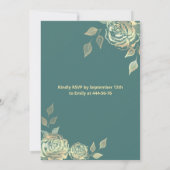 Quinceañera verkleint goudsequenties met goudkleur kaart (Achterkant)