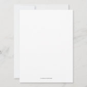 Quinceañera Vestido Azul Invitaciones Kaart (Achterkant)