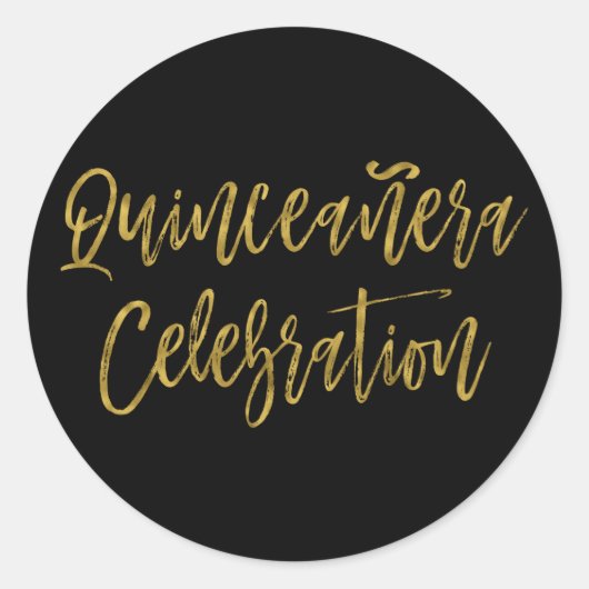 Quinceanera viering | 15e verjaardag ronde sticker (Voorkant)