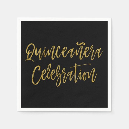 Quinceanera viering 15e verjaardag servetten (Voorkant)