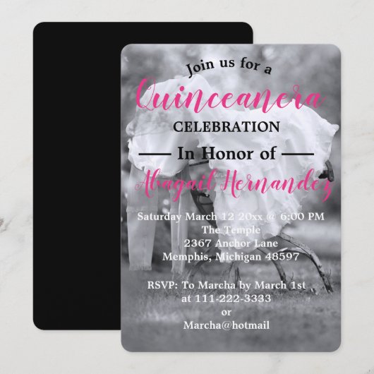 Quinceanera-viering Feestdagenkaart (Voorkant / Achterkant)