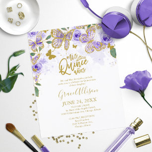 Quinceanera Vlinder Budget Uitnodiging Tweetalig