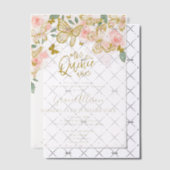 Quinceanera vlinder uitnodiging Spaanse tekst (Offset (Uitnodiging))