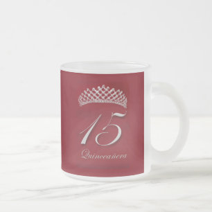 Quinceañera voor de 15e verjaardag matglas koffiemok