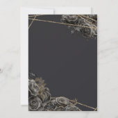 Quinceañera w Black Rozen, Gold Gown en Glitter Kaart (Achterkant)