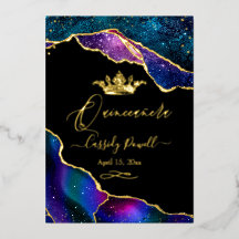 Quinceanera, Watercolor Galaxy Agate 3 Kleuren