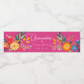 Quinceanera Waterfles Etiket (Enkel label)