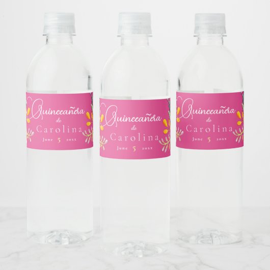 Quinceanera Waterfles Waterfles Etiket (Flessen)