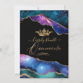Quinceanera, Waterverf Galaxy Agate Faux Gold Kaart (Voorkant)