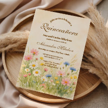 Quinceañera Weide Goud Wildbloem
