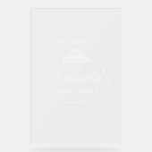 Quinceanera Welkom Bevrozen Acryl Bord (Voorkant)