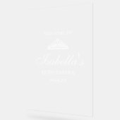 Quinceanera Welkom Bevrozen Acryl Bord (Hoek)