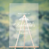 Quinceanera Welkom Bevrozen Acryl Bord (Neutraal)