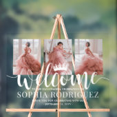 Quinceañera Welkom & Dank u 3 Fotocollage Acryl Bord (Neutraal)