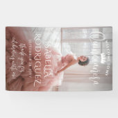 Quinceañera Welkom en dank u grote moderne foto Spandoek (Horizontaal)