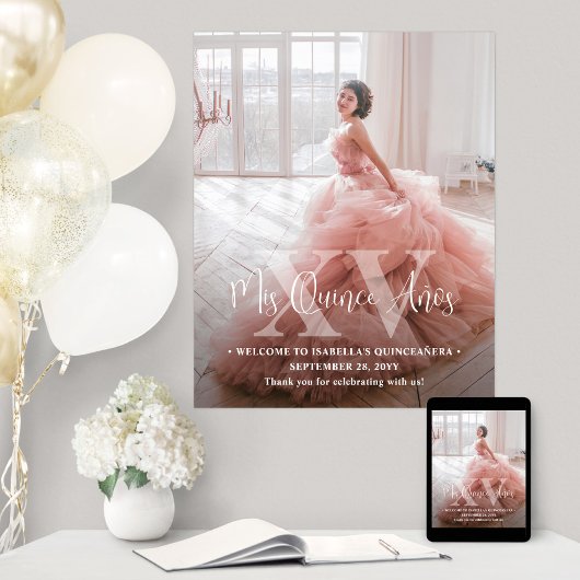 Quinceañera Welkom Mis XV Foto 15e verjaardag Poster