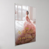 Quinceañera Welkom Script & Foto 15e verjaardag Folie Afdrukken (Laagn)