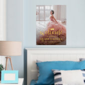 Quinceañera Welkom Script & Foto 15e verjaardag Folie Afdrukken (Insitu (Slaapkamer))