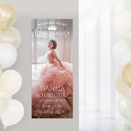 Quinceañera Welkom Script & Foto 15e verjaardag Poster