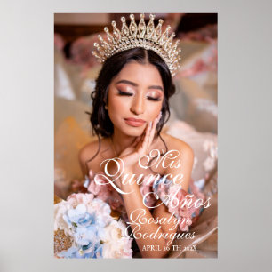 Quinceanera Welkom script foto 15e verjaardag Poster