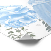 Quinceanera Welkomstbord Stoffige Blauwe Jurk Bloe Poster (Hoek)