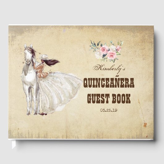 Quinceanera Western Country Gastenboek (Voorkant)