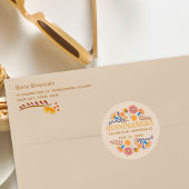 Quinceanera Westerne Mexicaanse Fiesta Party Ronde Sticker