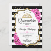 Quinceanera - White Black Pink Kaart (Voorkant)