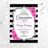 Quinceanera - White Black Pink Kaart