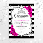 Quinceanera - White Black Pink Silver Kaart