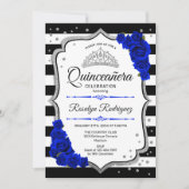 Quinceanera - White Black Royal Blue Silver Kaart (Voorkant)