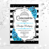 Quinceanera - White Black Silver Blue Kaart