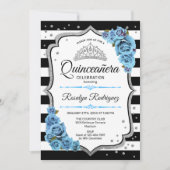 Quinceanera - White Black Silver Blue Kaart (Voorkant)