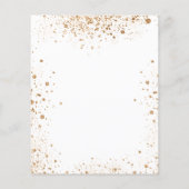 Quinceanera white gold ballonnen budget uitnodigin flyer (Achterkant)