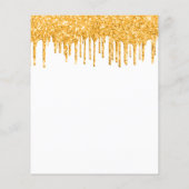 Quinceanera white gold budget uitnodiging flyer (Achterkant)