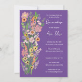 Quinceañera Wildflowers Handgeschilderd Custom Pho Kaart (Voorkant)