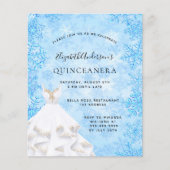 Quinceanera winter wonderland budget uitnodiging flyer (Voorkant)