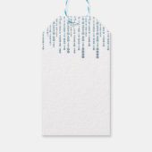 Quinceañera Winter Wonderland Herinnering Cadeaulabel (Achterkant)