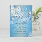 Quinceanera Winter Wonderland Princess Kaart (Staand voorkant)