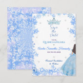 Quinceañera Winter Wonderland Save the Date Kaart (Voorkant / Achterkant)