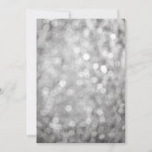 Quinceanera Winter Wonderland Silver Sparkle Kaart (Achterkant)